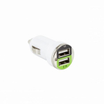 Sbox Auto laadija CC-221W, DC 12-24V, 5V 1A, 5V 2,1A, USB 2.0, valge