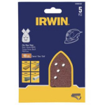 Irwin Kolmnurkne liivapaber IW8083407, 130mm, 90mm, 12 auku, 40 terasest tolli kohta, Alumiiniumoksiid, Metallile