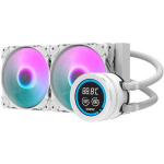 Darkflash DN-D240 WHITE arvutiradiaator, 240mm, 2x120mm, PWM, ARGB, LCD 480x480, 800-1800 RPM, 61.7 CFM, 12V, AMD/Intel