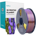 Sunlu PLA+ Silk TC B Go Pu, 1.23 g/cm&sup3;, 164&deg;C, 50 MPa, 78 MPa, 11%, 57&deg;C, 54&deg;C, kolmev&auml;rviline filament