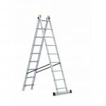 Kahepoolne redel 2x9 astmega 150kg AW23072 AWTOOLS