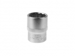 Geko 1/2" pistik G12214, 14mm, 12 punkti, tavaline s&uuml;gavus, kroomvanadiinteras