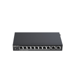 Ruijie RG-EG310GH-P-E | 10 Gigabit Pordiga Ruuter &mdash; 8 PoE V&auml;ljundit, 4 WAN Porti, kuni 350 Kasutajat, 1.5 Gbps, 64 VPN Tunnelit, Must Korpus