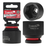 Impact socket Tvardy T00212-38 3/4" 6PT 38mm CR-MO