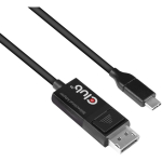 Club3D USB Type-C kuni DP 1.4 8K60Hz M/M 1.8m, 3840 x 2160p @ 120Hz, aktiivne video muundur, must