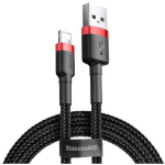 Baseus Cafule USB Lightning kaabel CALKLF-C19, 1,5A, 2m, Apple Lightning, USB, nailonist punutud, alumiiniumist pistik