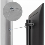Maclean televiisori statiiv, 32-70", VESA 400x400mm, 40kg, MC-494, p&ouml;&ouml;rlemise nurk 70&deg;, must