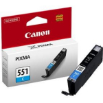 Canon Tinti CLI-551 CYAN 6509B001, 7ml, 304 lehte, originaal, &uuml;hilduv Canon PIXMA iP7250, MG5450, MG6350