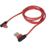 Natec Kaabel NKA-1201, 1m, USB 2.0 Type A, USB Type C, punane.
