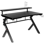 Huzaro Hero 5.0 arvutilaud HZ-Hero 5.0 Black, 1200x600mm, 1.8cm, sirge, must, s&uuml;sinikkiud, alumiinium, kaablite haldus