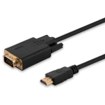 Savio CL-103 videokaabli adapter, 1,8 m, HDMI A isane, VGA isane, 60 Hz, 480p/1080p, must
