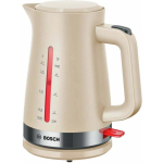 Bosch MyMoment TWK4M227 elektriline veekeetja, 1.7 l, 2400 W, 220-240 V, 50-60 Hz, plastik, kreemiv&auml;rv, peidetud k&uuml;tteelement
