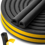 Keltin K02901C isekleepuv aken ja uste tihend, EPDM t&uuml;&uuml;p D, 9x7,5mm, 100m, must