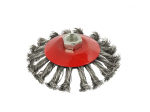 Geko Bevel Twisted Knot Steel Wire Brush M14 G00606, 115mm, M14x2mm, 8500rpm, vastupidav teraskorpus