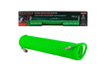 Spiraalne pol&uuml;uretaanvoolik ROCKFORCE RF-1208-10Green 12x8 mm, 10 m, 24 bar, -20&deg; kuni +60&deg; C