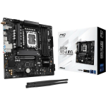 Asrock Emaplaat B860M PRO-A WIFI, 10+1+1 toitefaasi, 4 x DDR5 DIMM, 1 x PCIe 5.0 x16, 1 x HDMI, 1 x DisplayPort, 2.5 Gb/s LAN