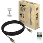 Club3D HDMI aktiivne optiline kaabel CAC-1376 10m 48 Gbit/s, 4K120Hz/8K60Hz, VRR, QMS, QFT, HDR, must