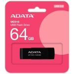 Adata USB m&auml;lupulk UC310-64G-RBK 64 GB, USB 3.2 Gen 1, lugemise kiirus 100 MB/s, must, katteeta, p&ouml;&ouml;ratav