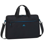 Rivacase Messenger case 8037BLACK, 15.6", 490 mm x 55 mm x 290 mm, Pol&uuml;ester, Must, Esikott, &Otilde;lavarre rihm, K&auml;epidemed