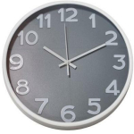 Besk Seinal kell 9121191, 30cm, hall dial, valge plastist raam, analoog, 1 x AA patarei