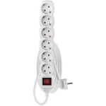 Emos Pikendus P1622, 2m, 6x2P+PE, l&uuml;liti, PVC, 2300W, laste kaitse
