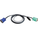Aten 1.8M USB KVM kaabel 3 in 1 SPHD 2L-5202U, 1.8m, 15 pin HD D-Sub, 4 pin USB Type A, kaitstud
