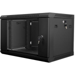Lanberg seinakapp 19 tolli 6U WF01-6406-10B, 600mm, 6U, 60kg, IP20, klaasd doors, 2 ventilaatori pesa, 4 vertikaalset riba