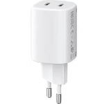 Xiaomi 45W Nano Turbo laadija (2 porti) BHR087OEU, 45 W, 2x USB-C, kiire laadimine, valge