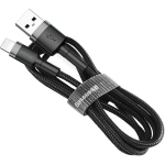 Baseus Cafule USB Lightning kaabel CALKLF-CG1, 200cm, 1,5A, Lightning, USB 2.0, nailonkattega, alumiinium&uuml;hendused