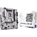 Asrock Emaplaat B760M-X GEN5, 244mm, 221mm, 4 SATA3, 2.5G LAN, 1xHDMI, 1xDisplayPort, 1xM.2, DDR5, 128GB, 7200MHz (O.C.)
