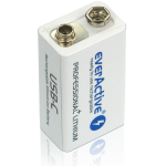 Everactive 6F22/9V Li-ion laetav aku EVHR22-550C, 550mAh, USB Type-C, 9V, 1 tk