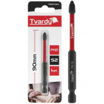Ietekmes skrūvgrieža uzgalis PH2 90mm S2, Tvardy, T00171-90-1, izturīgs un precīzs