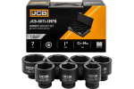 J&otilde;upadrunite komplekt 1'', JCB, JCB-8071-5MPB, 7 osa (46, 50, 55, 60, 65, 70, 75 mm)