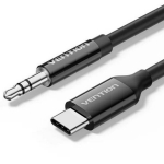 Vention USB adapter BIFBF, 1 USB-C, 1 3.5mm stereo pistik, 1.5m kaabel, must, 0.02kg