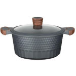 Resto kastrul 93503 4.6L, diameeter 240mm, 2 k&auml;epidet, klaasist kaas, 4-kihiline mittenahtuv kate, ergonoomilised k&auml;epidemed