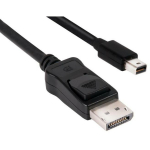 Club3D Mini DisplayPort to DisplayPort 1.4 kaabel, 2 m, 32.4 Gbit/s, 8K 60Hz, 3 kihilist kaitset, must