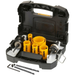 Dewalt Bi-Metal Auksa Saagide Komplekt DT90357-QZ, 10 tk, HSS, 20mm, 25mm, 32mm, 38mm, 51mm, 64mm, adapter, keskpuur