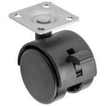 Gtv M&ouml;&ouml;bli ratta 1315090, 50mm, 65mm, 22kg, must, integreeritud pidur, 360&deg; p&ouml;&ouml;rlemine, teras ja plastmass, lai paigaldusplaat