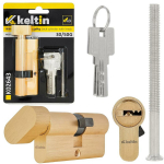Keltin Luku silindri sisestus nupuga K02643, 30/30G mm, 3 v&otilde;tit, alumiinium, ZnAl sulam, 25000 ts&uuml;klit
