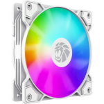 Gamemax Korpuse ventilaator FN12A-S5-W, 120mm, 41 cfm, 800-1600 rpm, ARGB LED valgustus, l&auml;bipaistvad ventilaatori labad
