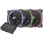 Thermaltake Ventilaator CL-F049-PL12SW-A, 12 cm, 24.8 dB, 158 g, RGB, 48.79 cfm, 9-pin, 3 ventilaatorit, USB 2.0 &uuml;hendus
