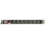 Gembird Pikendus EG-PDU-014, 3680W, 250V, 8 Schuko pesa, 16A, 3m kaabel, l&uuml;litiga, maanduskontaktid