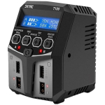 SkyRC T100 SK-100162-02 laadija, 2x50W, 0.1-5A, 100W, 10W, 2-4S LiPo, LCD, AGM, k&uuml;lmrežiim