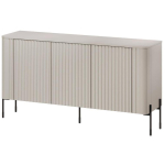 Cama Meble VERA kummut 150x40x80 cm, 3 ust, 3 riiulit, matt beež, MDF, puitlaastplaat