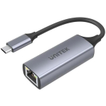 Unitek U1312A USB-C Gigabit Ethernet adapter, 0.5m, 5 Gb/s, IEEE 802.3, 10/100/1000Mbps, IPv4/IPv6, Wake-on-LAN, alumiiniumkorpus