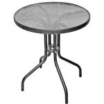 Laud 60x70cm klaasiga, metall