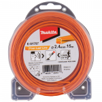 Trimmeri tamiil nailonist keerutatud 2,4 mm x 15 m E-01797 MAKITA