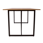 Ēdamgalds AMSTERDAM 160x90xH75cm, ozols / melns 45039 Allit