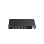Ruijie RG-EG305GH-P-E | Reyee 5 Gigabit Pordiga Ruuter &mdash; 4 PoE V&auml;ljundit, 4 WAN Porti, kuni 300 Kasutajat, 1.5 Gbps, 64 VPN Tunnelit, Must Korpus