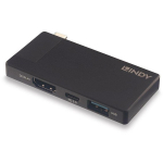 Lindy dokk USB-C 43336 4K HDMI 1, USB 3.2 1, PD 3.0 100W, must
